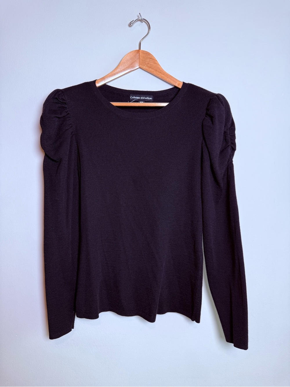 Catherine Malandrino | Puff Sleeve Sweater | Black | Medium